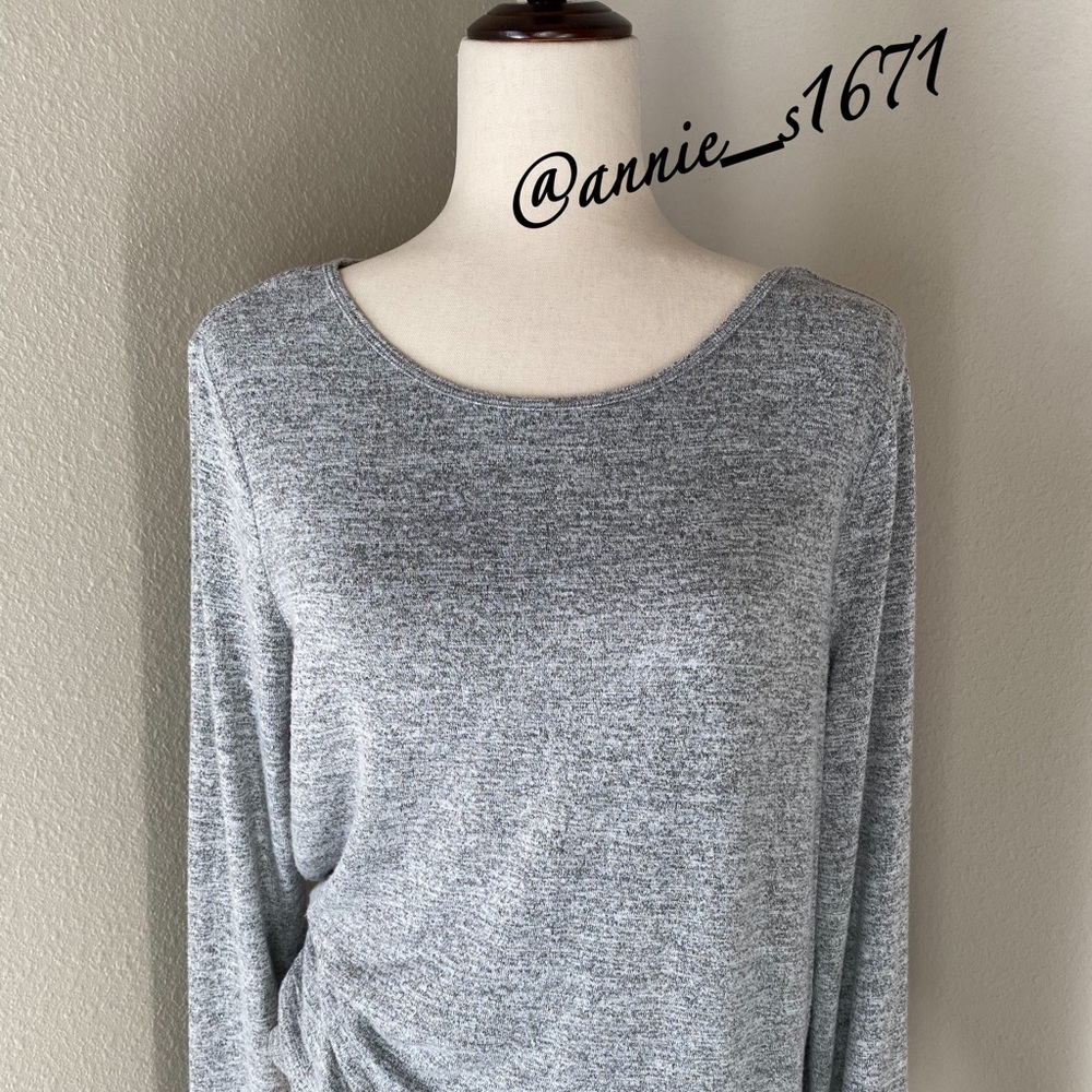 Marl Gray tunic with cross back design